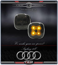 Clearglas sideblinker 2 pcs set LED SMOKE