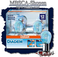 Klarglas Blinkers Lampa Krom/Blå 2st