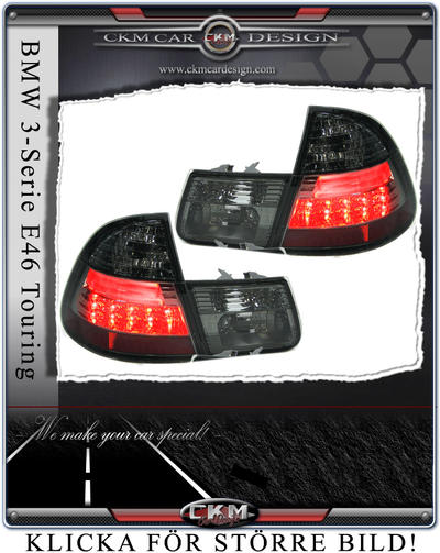 BMW - 3-serie - E46 98-06 - Clearglas taillights SMOKE 2 pcs set Touring