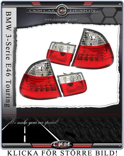 BMW - 3-serie - E46 98-06 - Clearglas taillights 2 pcs set Touring