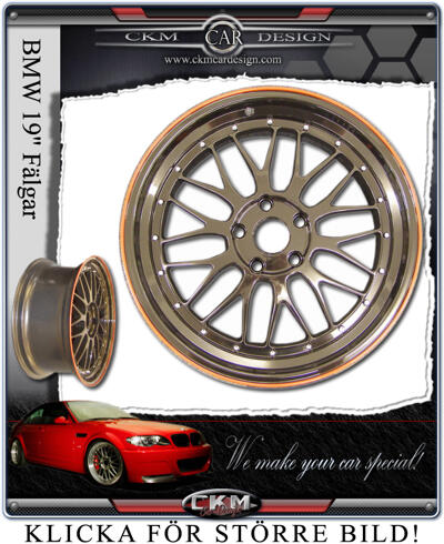EXKLUSIVA FÄLGAR - BMW 19" fälg i "LM look" RÖKKROM 4st till 5,6 & 7 Serie