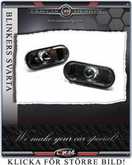 Klarglas sidoblinkers 2 st svarta