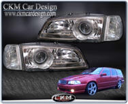 Clearglas with blinkers in chrome 2 pcs.