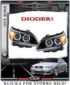 Klarglas framlysen angel eyes/Dioder SVARTA 2st