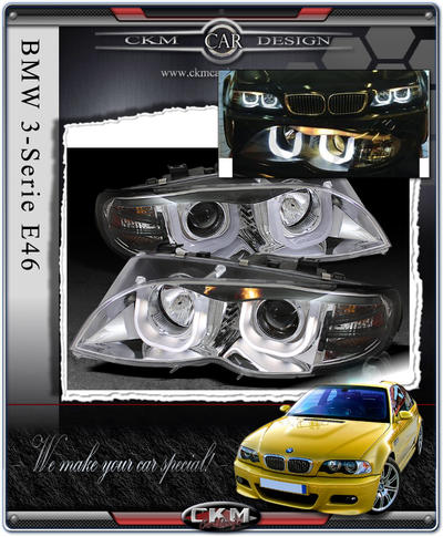 BMW - 3-serie - E46 98-06 - BMW Klarglas "Concept car" strålkastare 2 st
